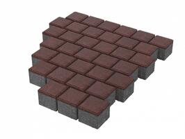  Тротуарная плитка Stellard Квадрат 100х100х60 мм Бордовый: внешний вид