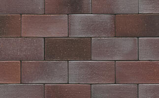  Тротуарная клинкерная брусчатка Muhr №10 Violettblau geflammt, 200*100*52 мм: внешний вид